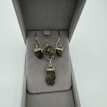NWA Meteorite Lunar Jewelry Box – Silver & Lunar Meteorite Collection