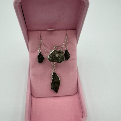 NWA Meteorite Lunar Jewelry Box – Silver & Lunar Meteorite Collection