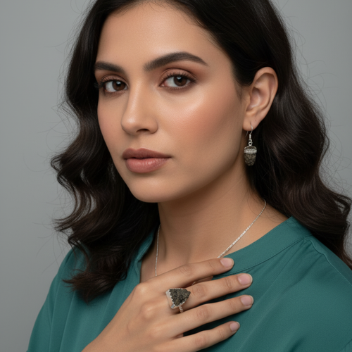 NWA Meteorite Lunar Jewelry Box – Silver & Lunar Meteorite Collection