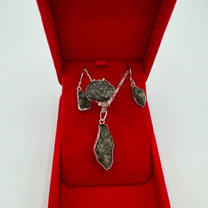 NWA Meteorite Lunar Jewelry Box – Silver & Lunar Meteorite Collection
